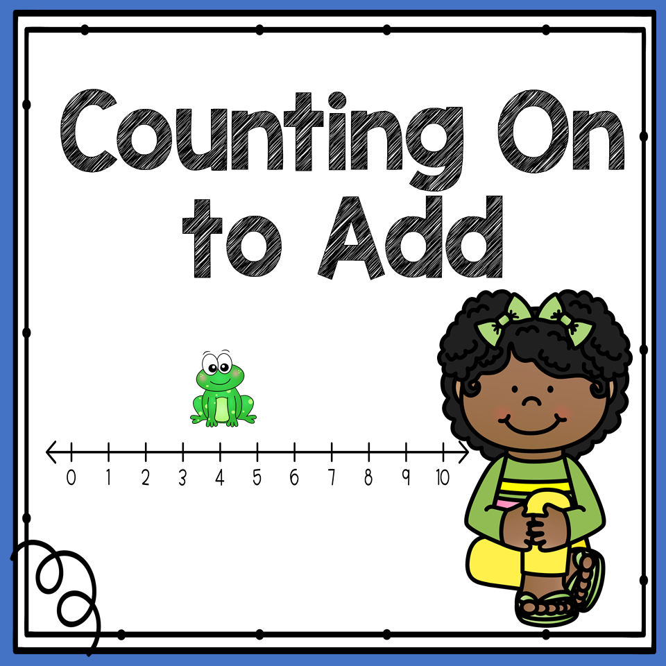 Visual depiction of 'counting on to add' concept. A number line demonstrates 'counting on' strategy. This image illustrates the effective technique of 'counting on to add' for arithmetic proficiency."