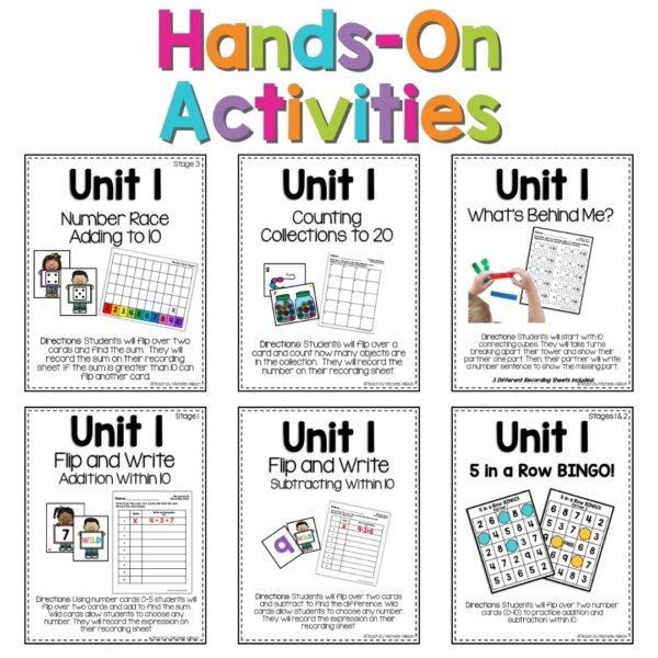 Addition and Subtraction Within 10 Math Centers - Image 4