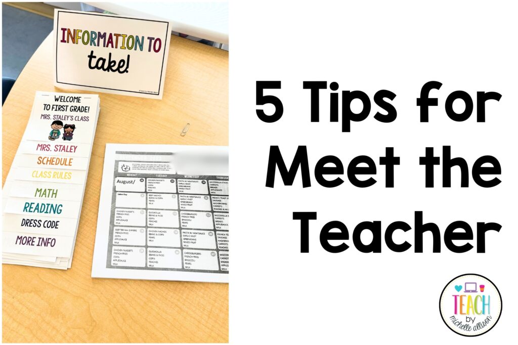 editable meet the teacher flipbook and parent information sheets