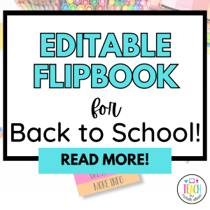 Editable flipbook template for back to school featuring customizable student pages that teachers can personalize for classroom activities.