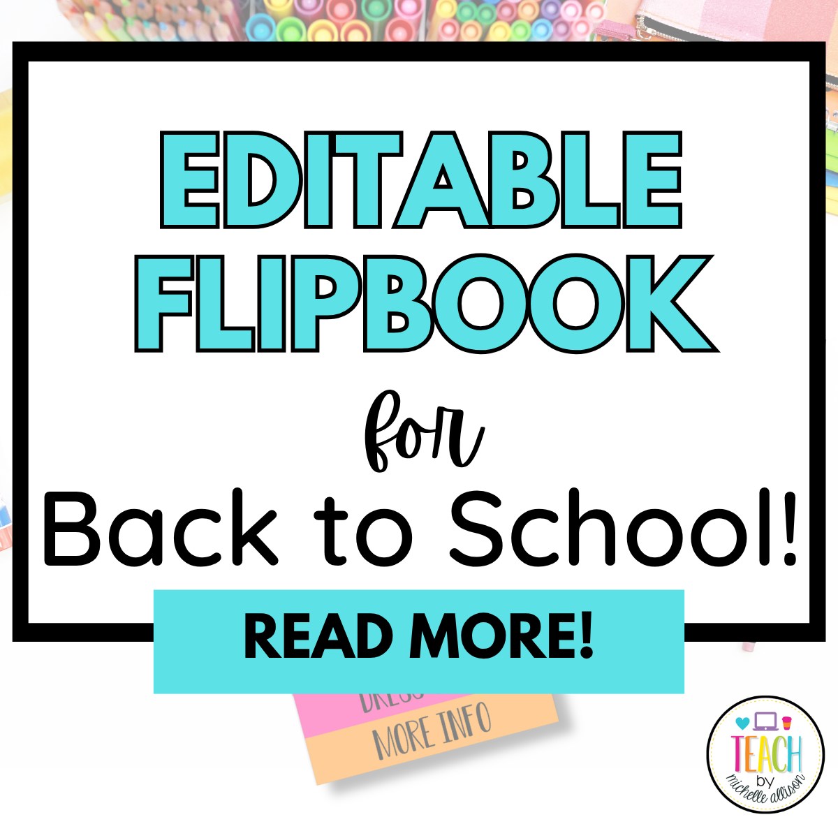 Editable flipbook template for back to school featuring customizable student pages that teachers can personalize for classroom activities.