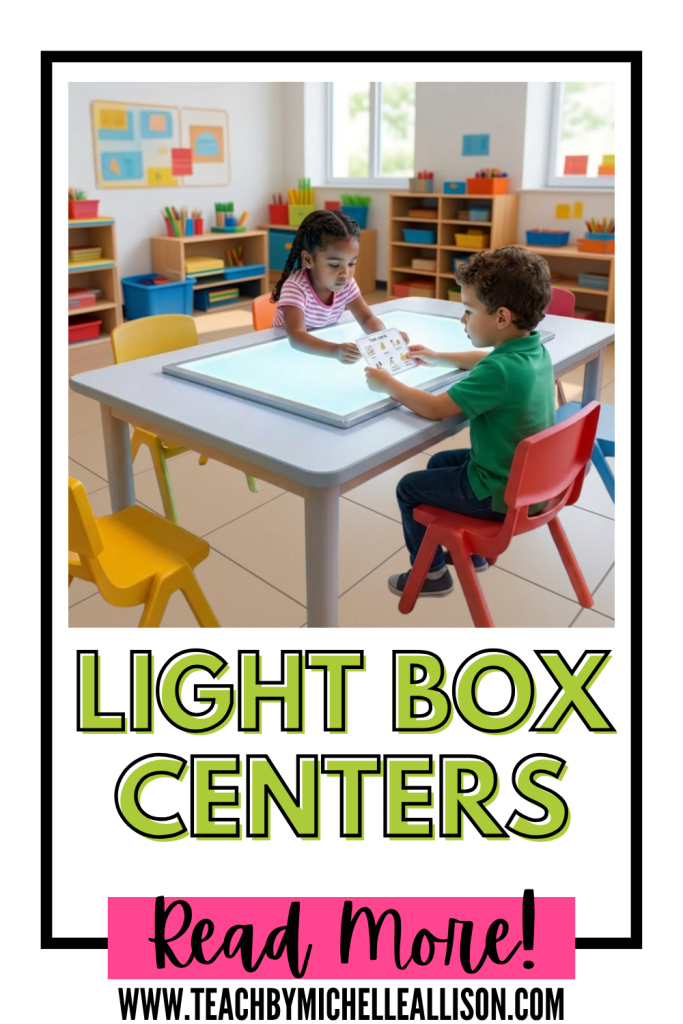 Light box activities make addition and subtraction math centers fun with hands-on learning and flashlight games.